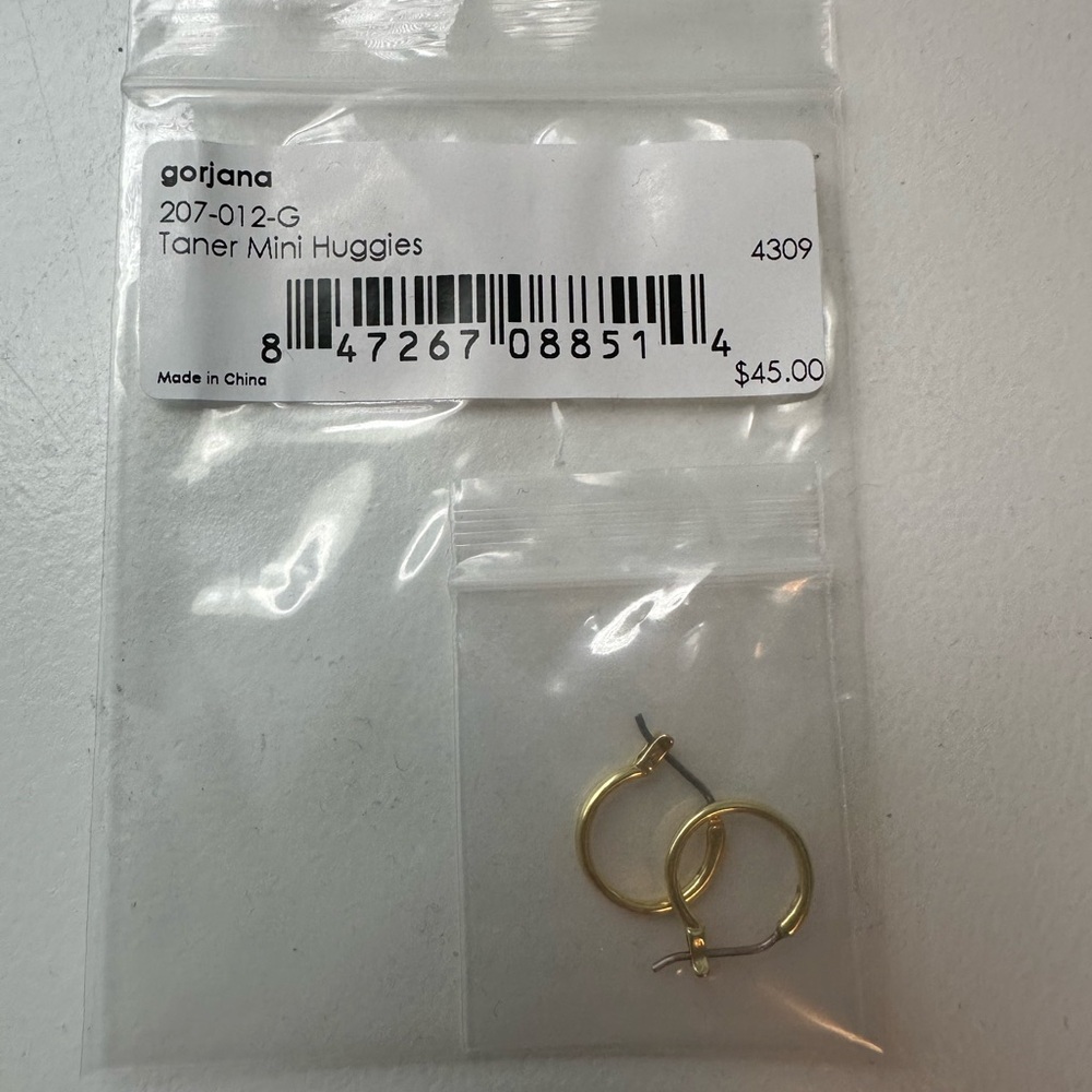 Gorjana Taner Mini Huggies Gold Earrings